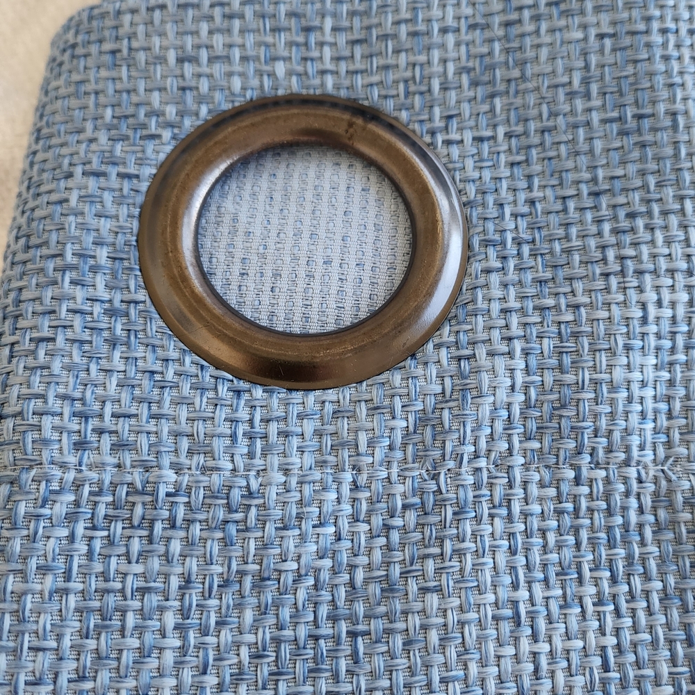 Elegant Blue Woven Curtain Panel